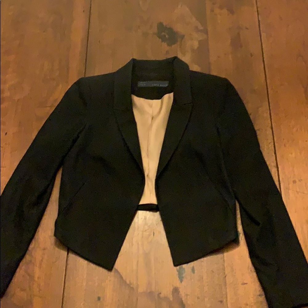 Zara Black Cropped Jacket